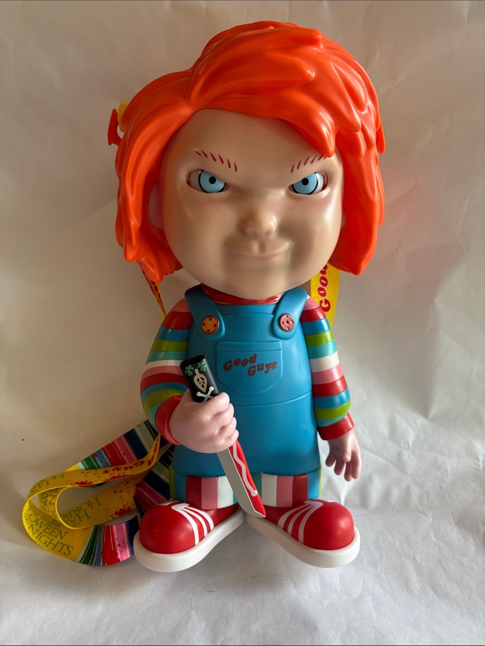 Universal HHN 2023 Chucky Animated Talking Popcorn Bucket w/ Strap